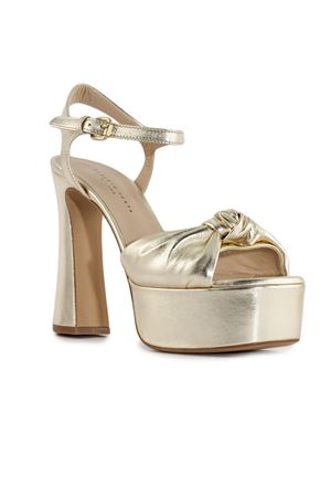 Platform Woman platinum leather sandal ROBERTO FESTA | WOMANPLATINO